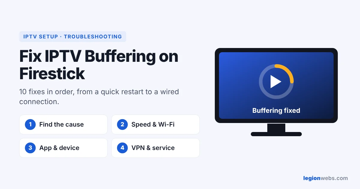How to fix IPTV buffering on Firestick: 10 fixes in order
