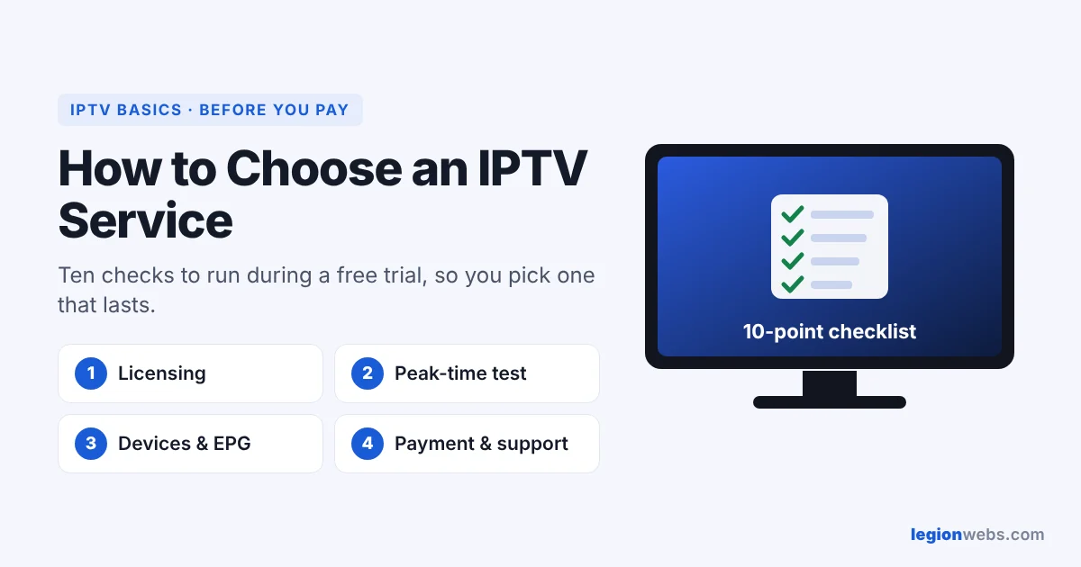 How to choose an IPTV service: 10-point checklist
