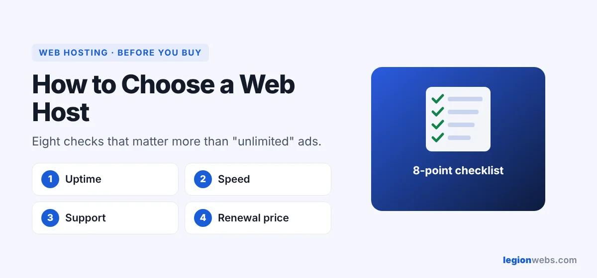 How to choose a web hosting provider: 8-point checklist